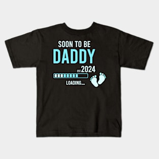 Soon To Be Daddy Est.2024 New Dad Pregnancy Father's Day Kids T-Shirt